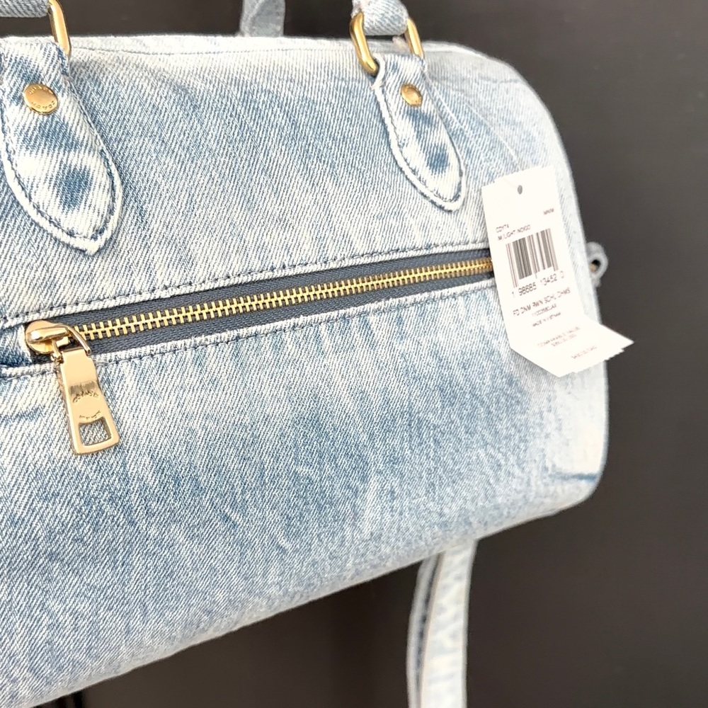 Coach Light Denim Mini Satchel with Yellow & Blue Tags - Picture 3 of 3